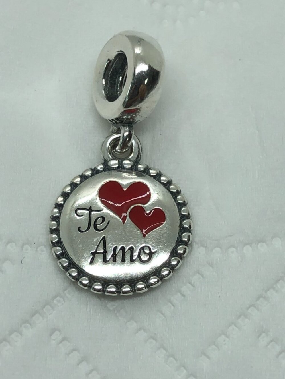 ✨ ✨Pandora Te Amo Dangle Charm, Spanish I Love You Red Hearts Pendant
